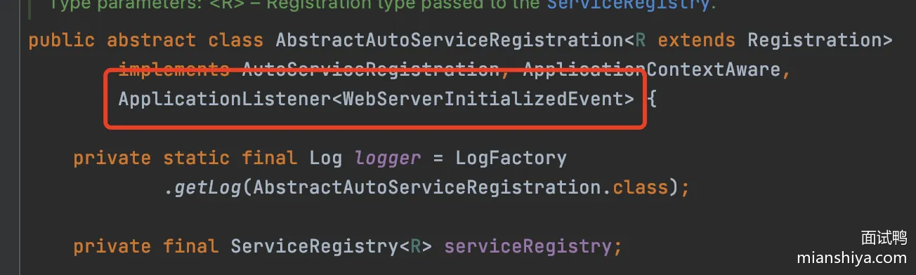 AbstractAutoServiceRegistration是个抽象类