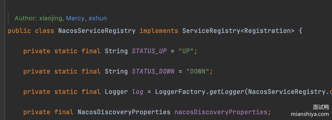 NacosServiceRegistry